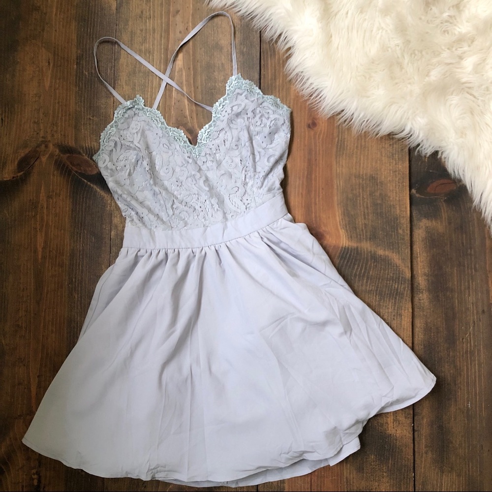 TOBI lace pleated dress